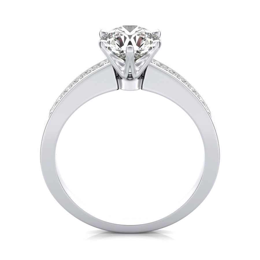 Channel Set Engagement Ring