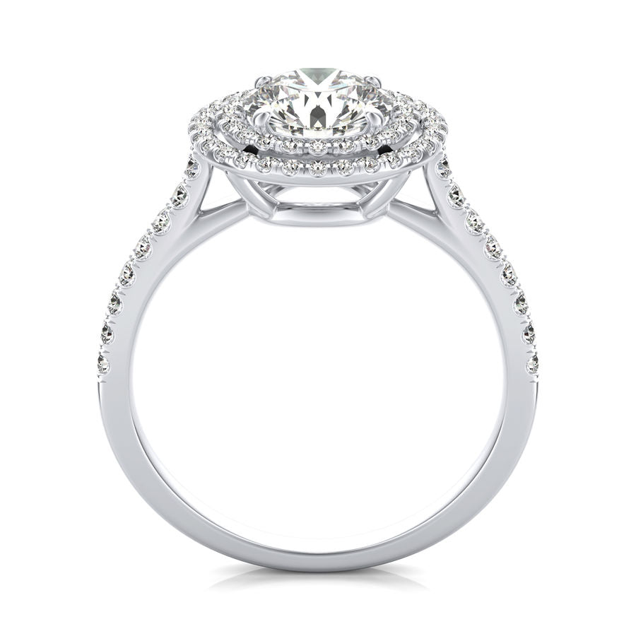Double Halo Engagement Ring