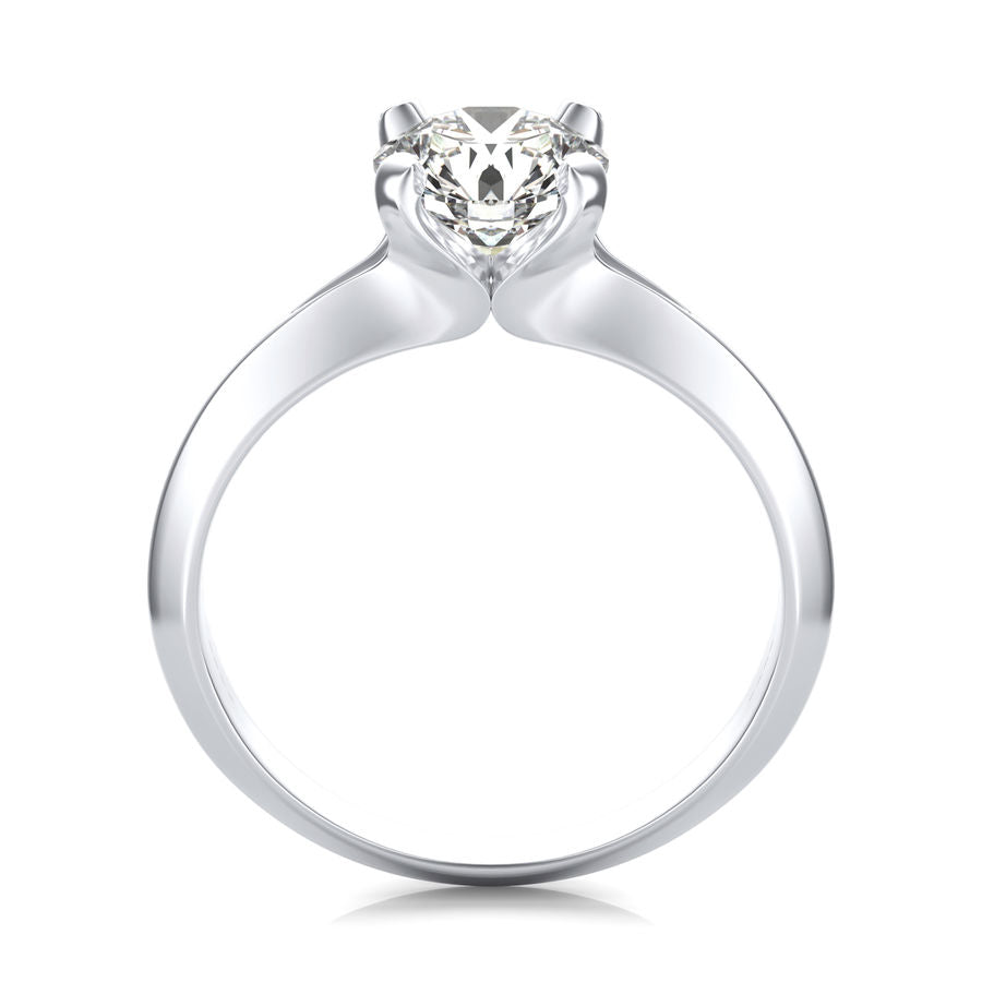 Knife Edge Solitaire Engagement Ring