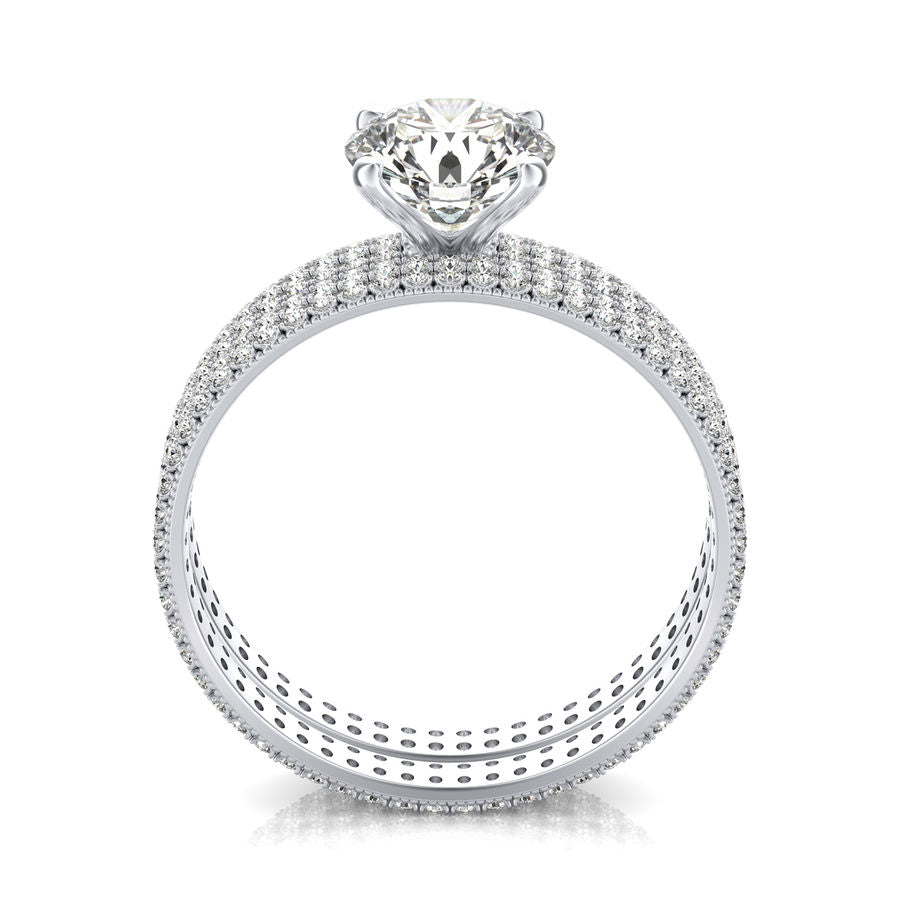 Eternity Engagement Ring With Matching Band