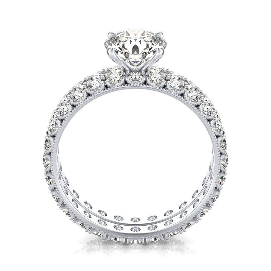 Eternity Engagement Ring With Matching Band