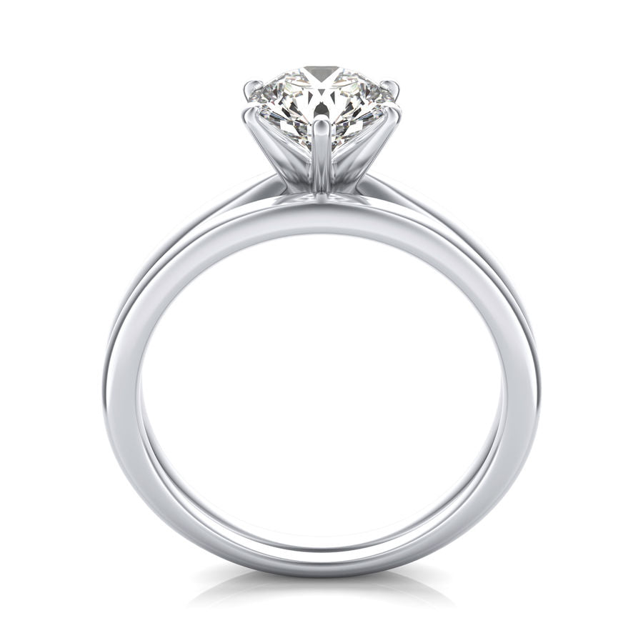 Solitaire Engagement Ring With Matching Band