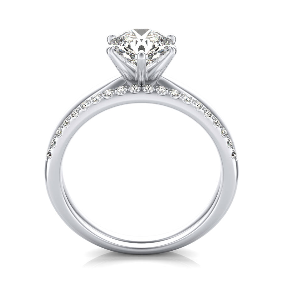 Solitaire Engagement Ring With Matching Band