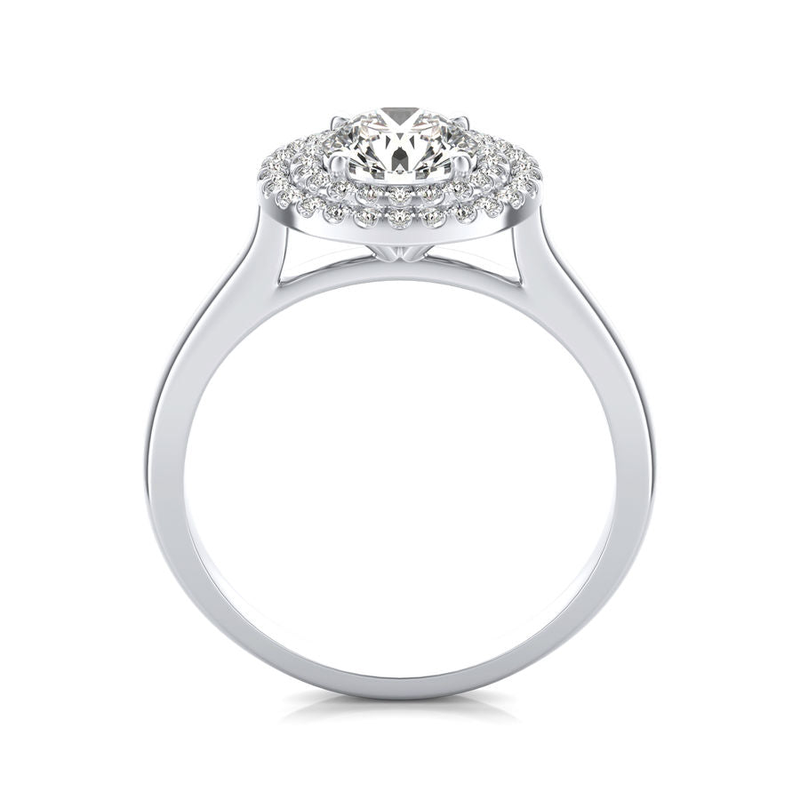 Double Halo Engagement Ring