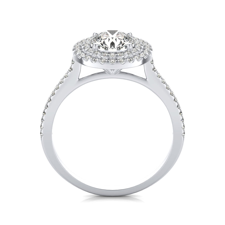 Double Halo Engagement Ring