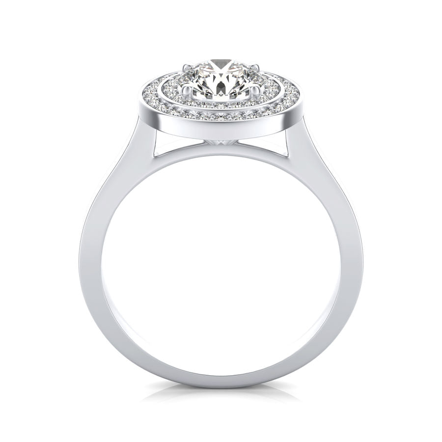 Double Halo Engagement Ring