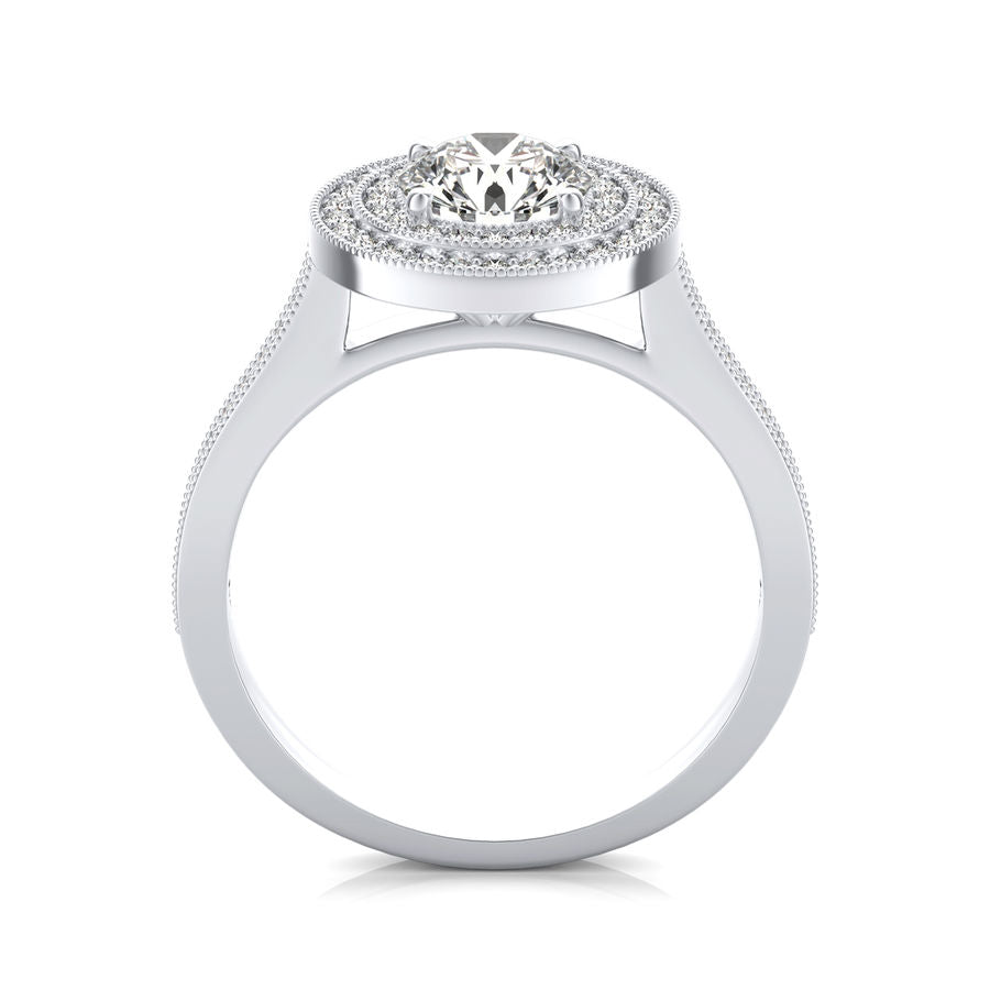 Double Halo Engagement Ring