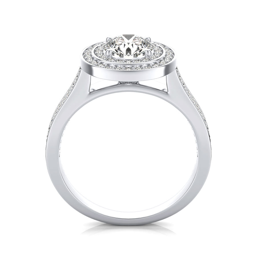 Double Halo Engagement Ring