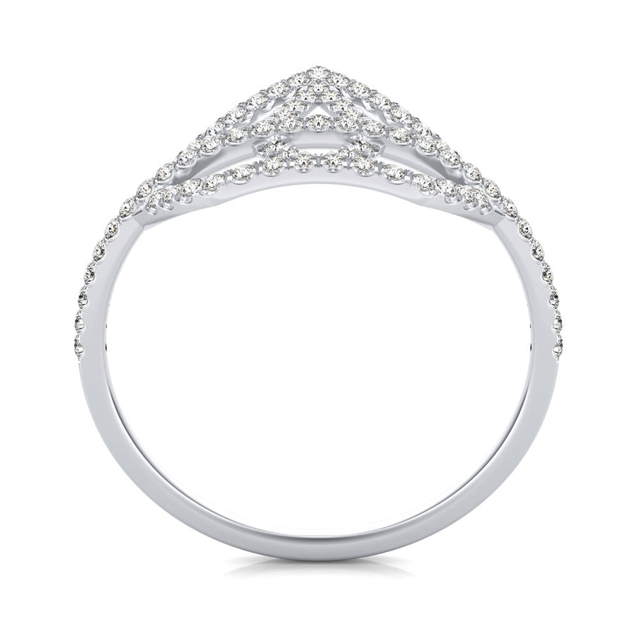 Diamond Shape Cluster Ring