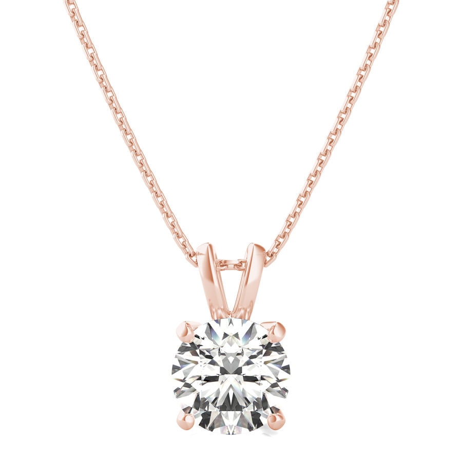 Christmas Sale - 0.75 ct. Diamond Solitaire Pendant in 14K White Yellow or Rose
