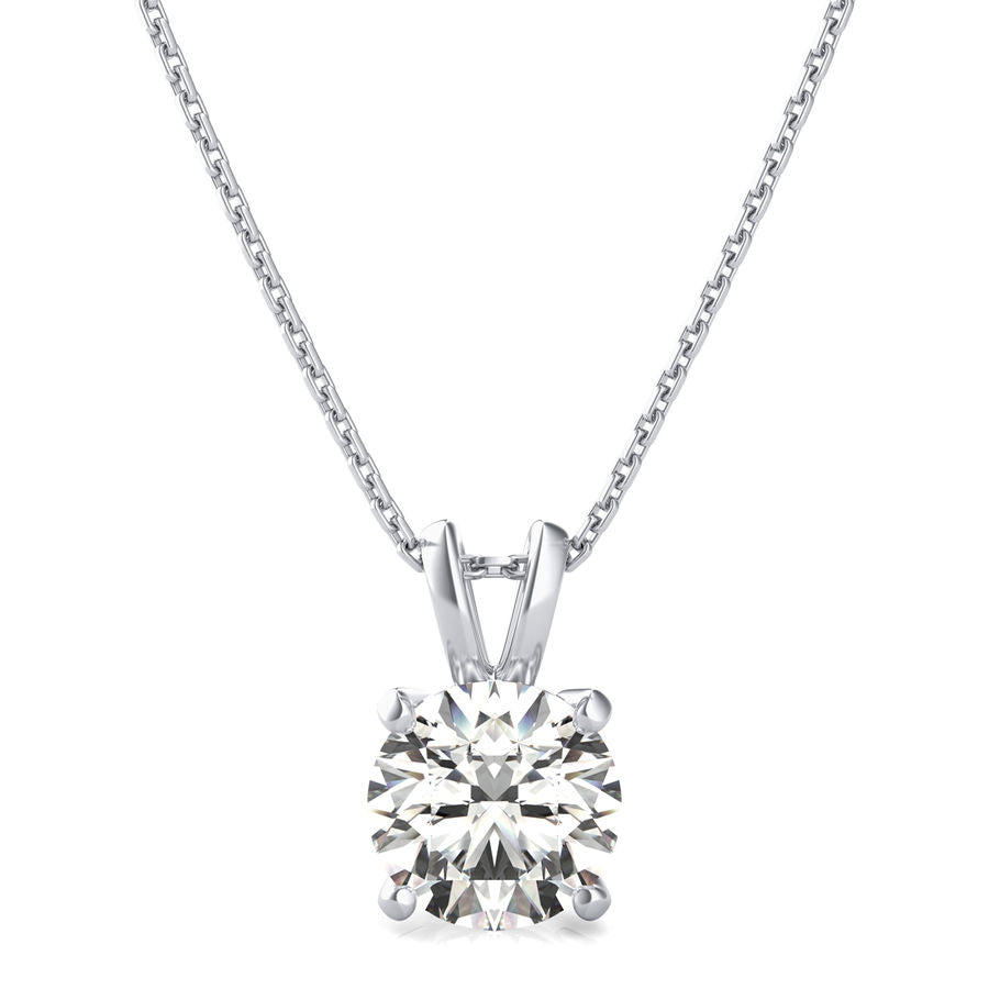 Christmas Sale - 0.75 ct. Diamond Solitaire Pendant in 14K White Yellow or Rose