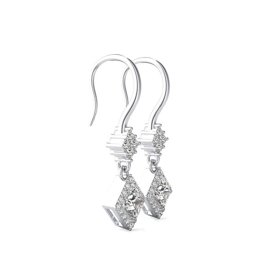 Halo Earrings With Cluster