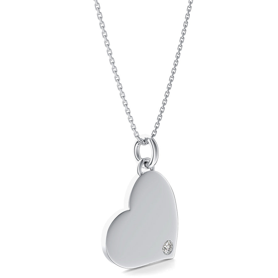 Heart Pendant With A Stone