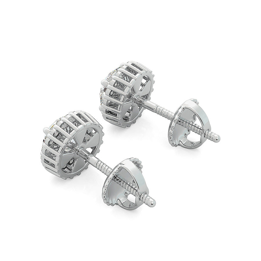 Wire Basket Halo Earrings