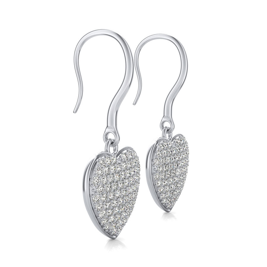 Drop Heart Earrings