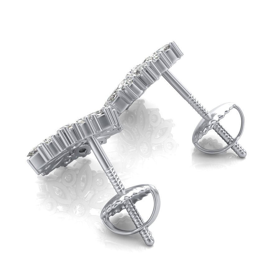 1.25 Ct. T.W. Cluster Stud Earrings