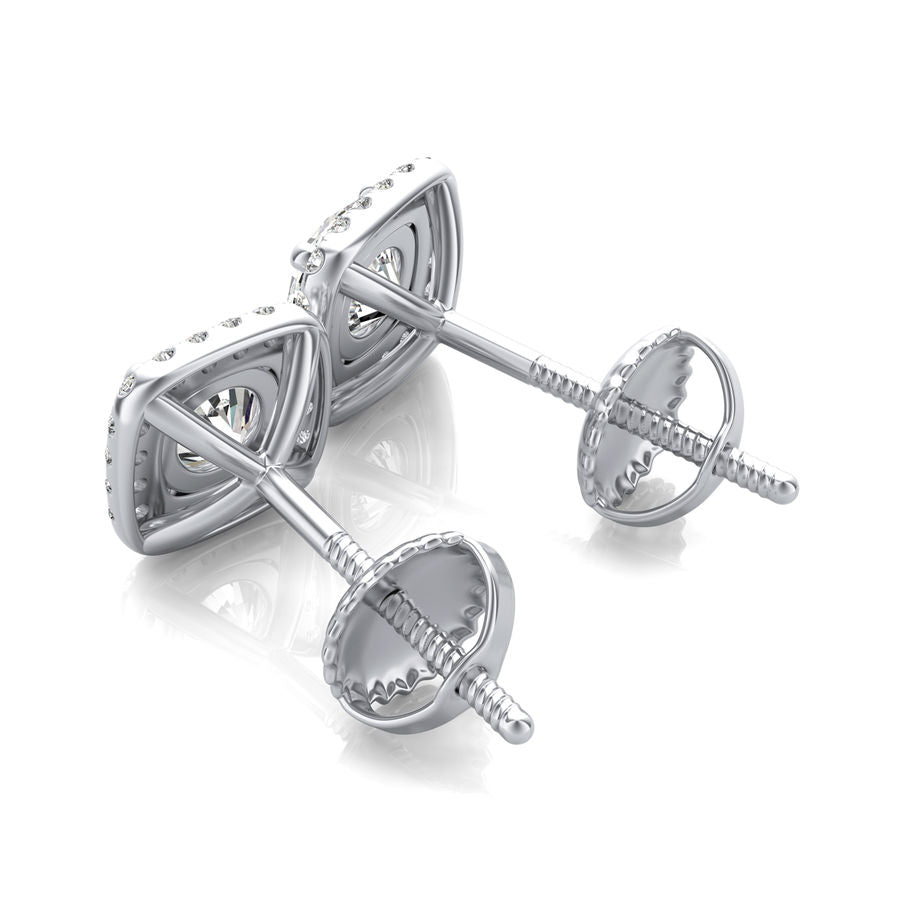 Martini Halo Stud Earrings