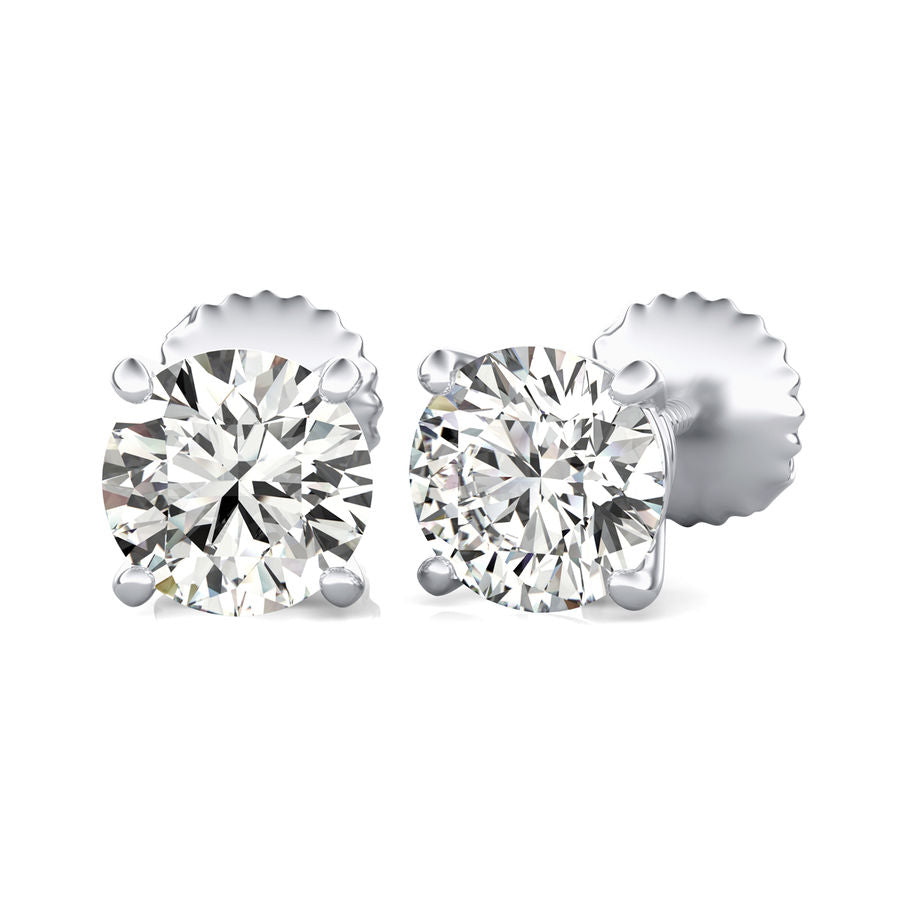 Christmas Sale - 6.00 ctw. Diamond Stud Earrings in Solid 14K White Yellow or Rose