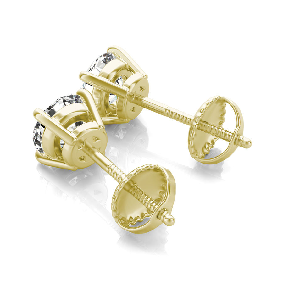 Christmas Sale - 6.00 ctw. Diamond Stud Earrings in Solid 14K White Yellow or Rose