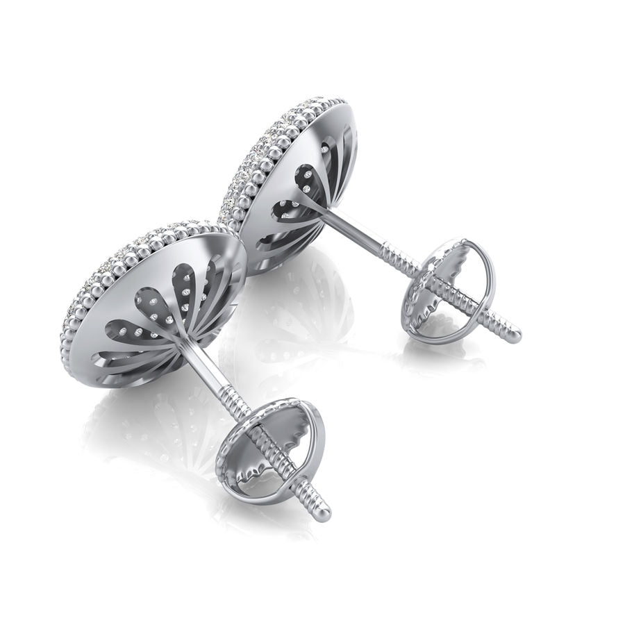 1.00 Ct. T.W. Cluster Stud Earrings