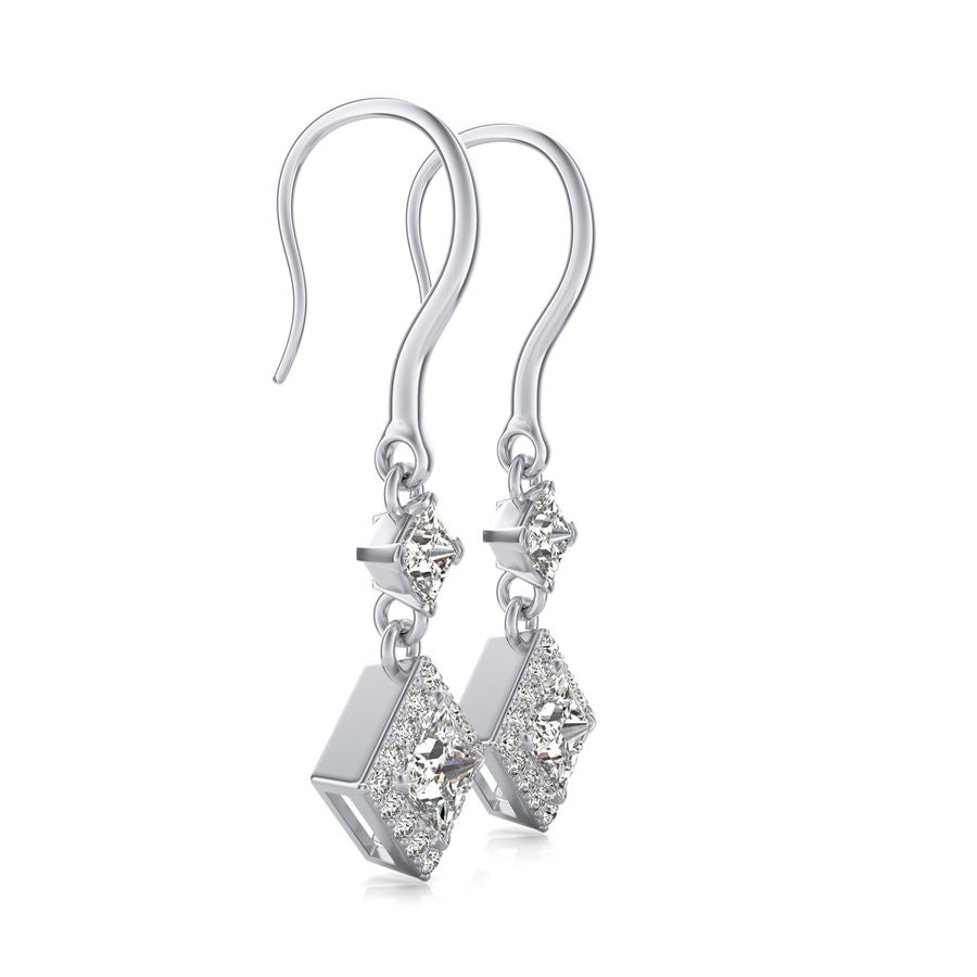 Lever Back Halo Earrings