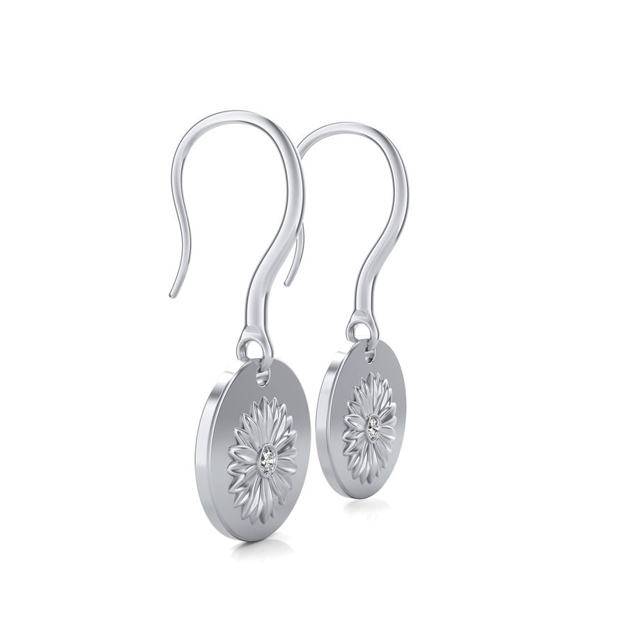 Flower Coin Earrings