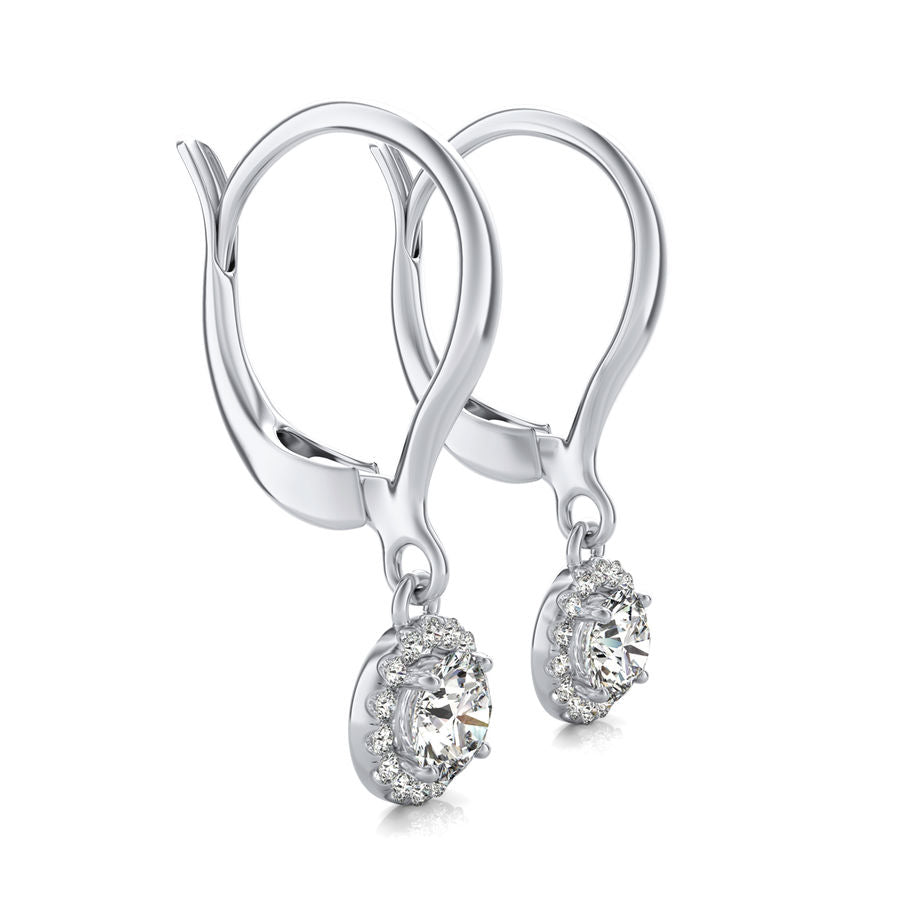 Halo Lever Back Earrings