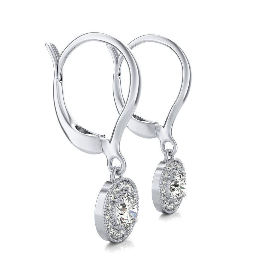 Halo Lever Back Earrings