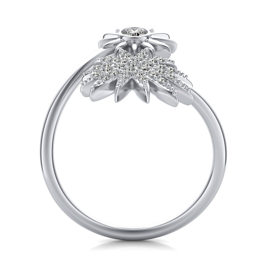 Bezel Sun with Stars Fashion Ring