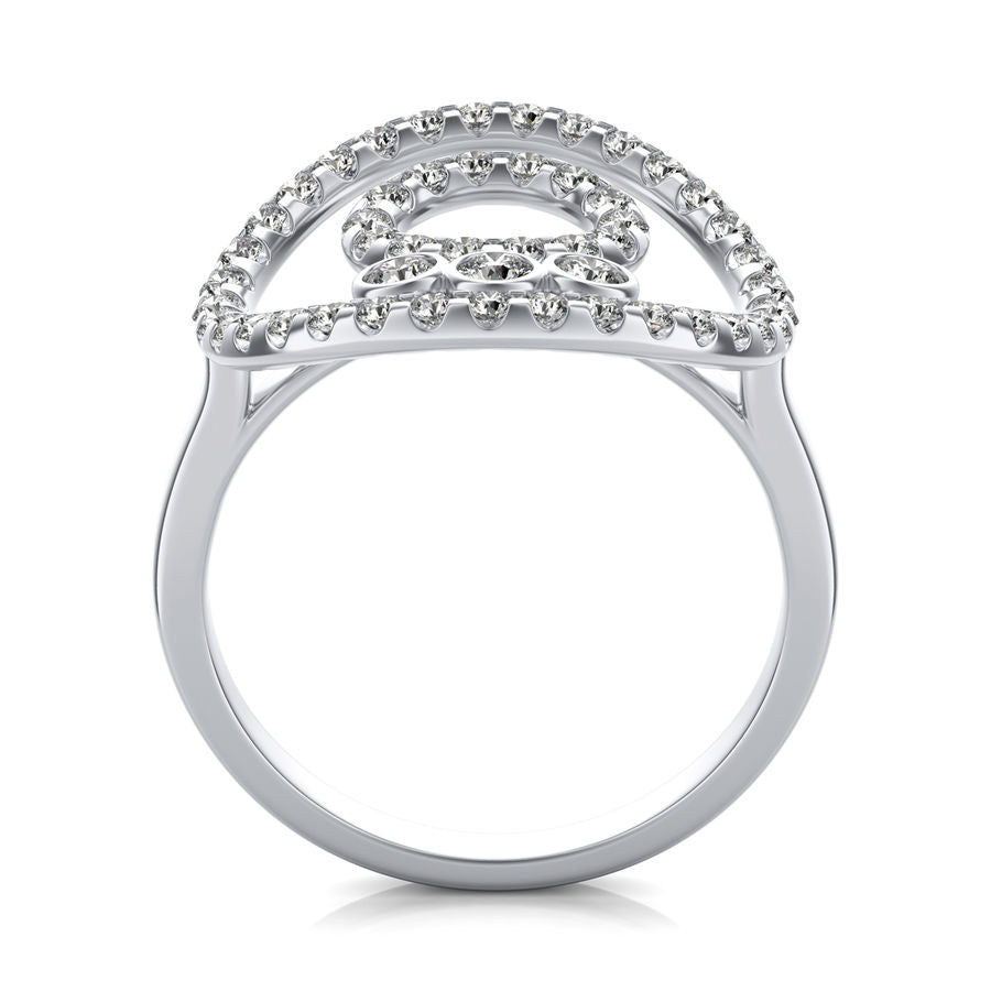 Double Circle Cocktail Ring