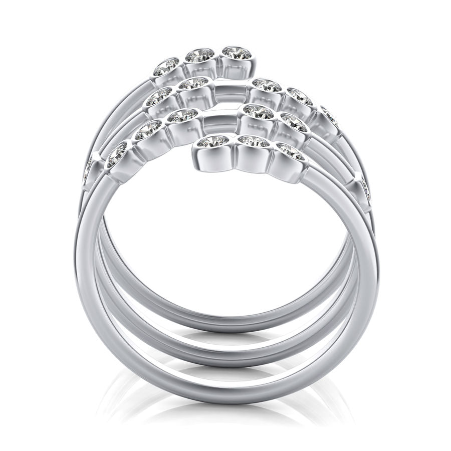 Four Cluster Fashion Ring