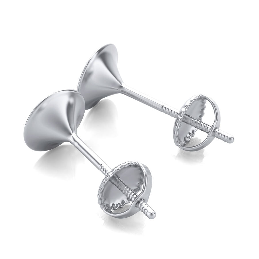 Bezel Stud Earrings
