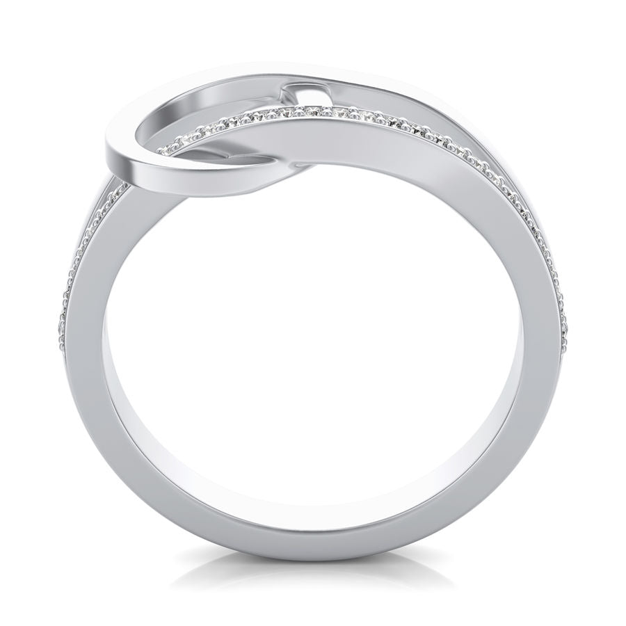 Looped Diamonds Fashion Ring