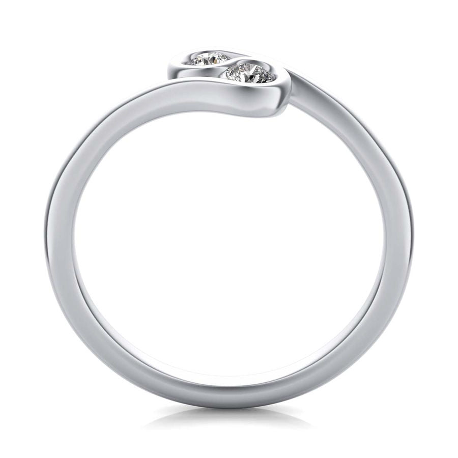 Two Floating Bezel Diamond Ring