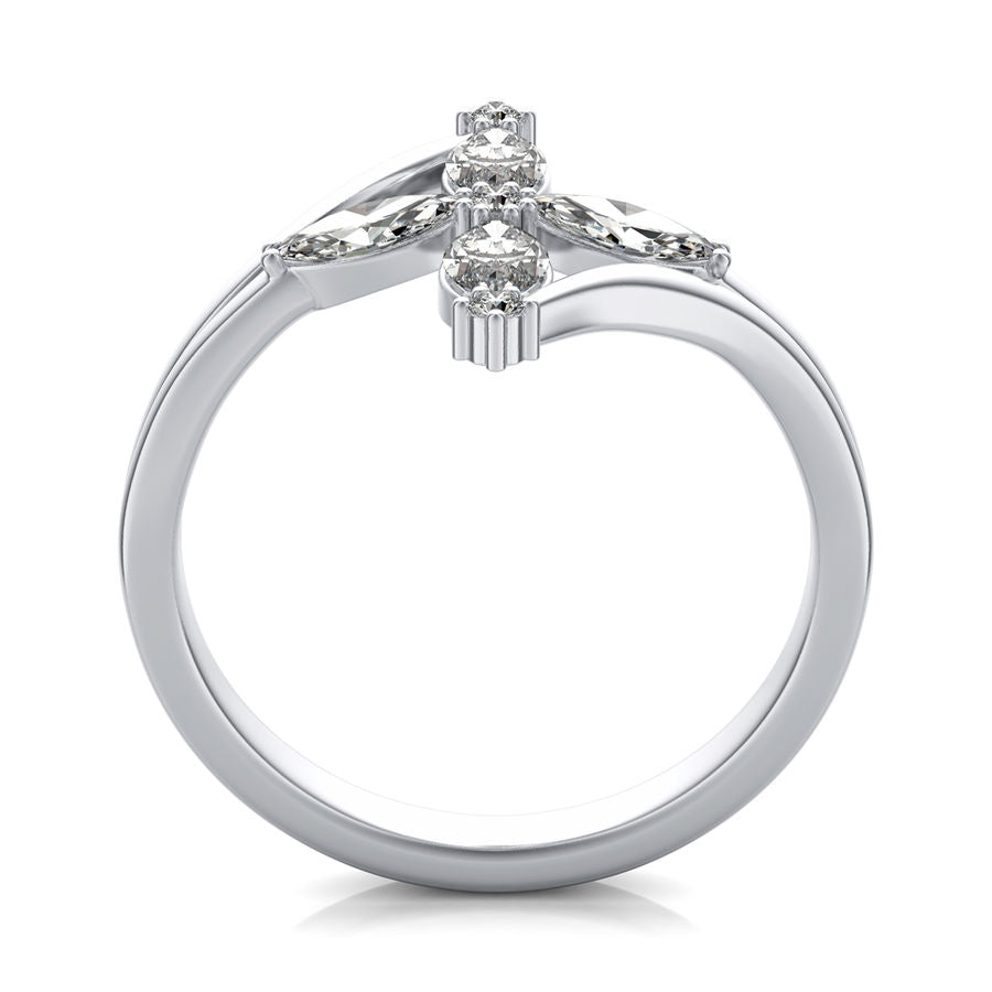 Marquise Flower Fashion Ring