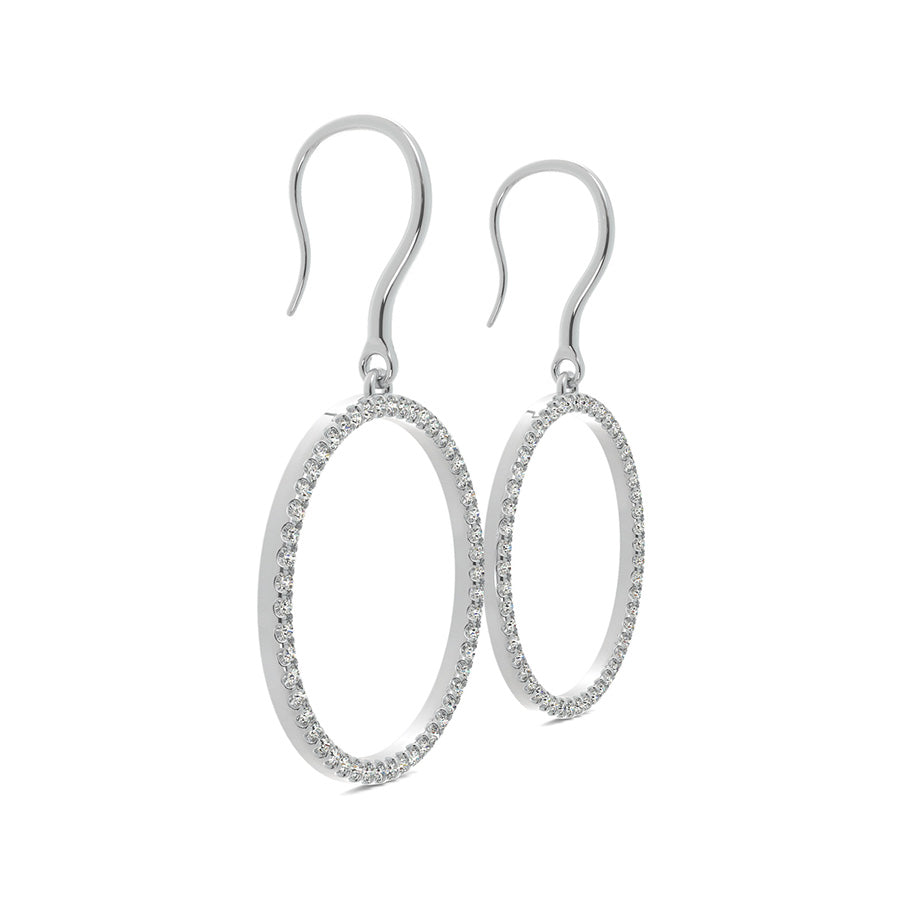 Open Circle 1.25 Inch Earrings