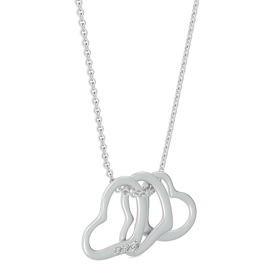 Three Heart Charm Pendant