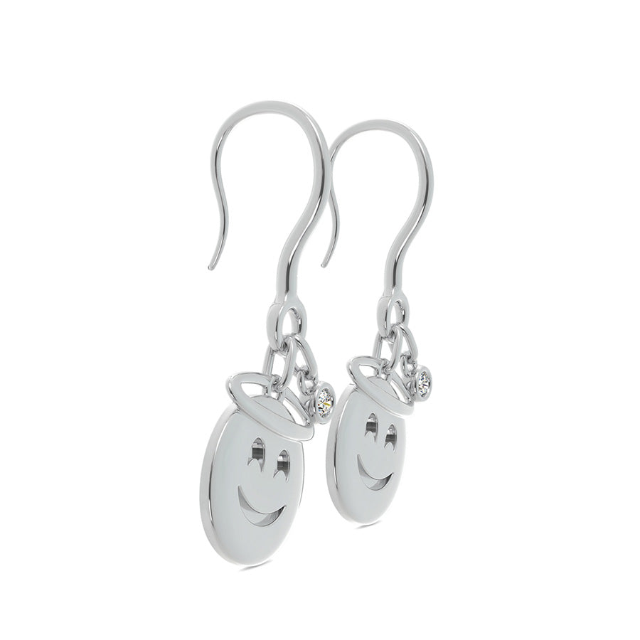Angel Emoji Disc Earrings