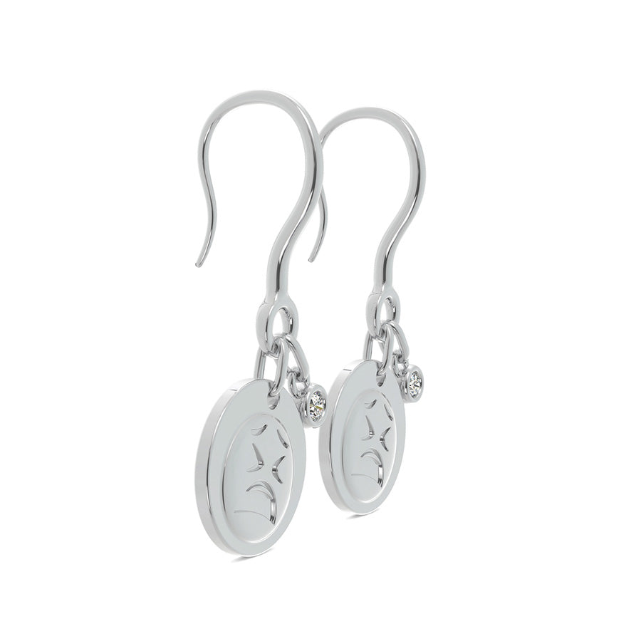 Crying Emoji Coin Earrings