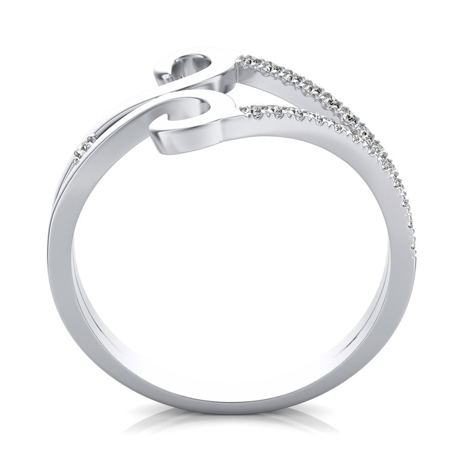 Split Shank Double Curl Fashion Ring