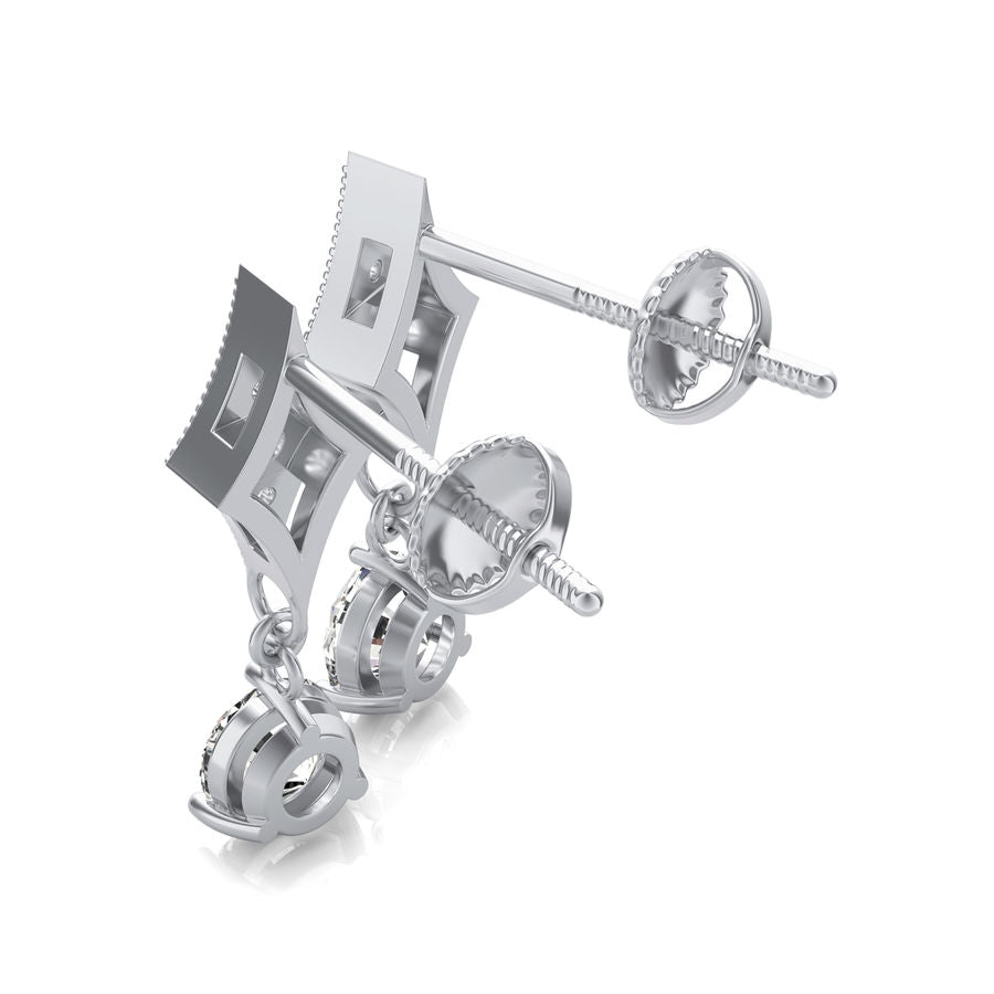 Dangle Solitaire Earrings