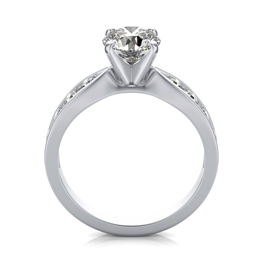 Channel Set Engagement Ring
