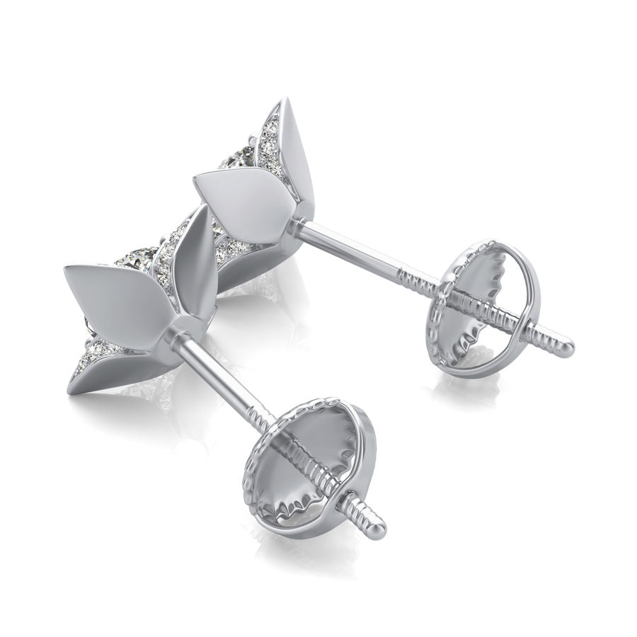 Flower Halo Stud Earrings