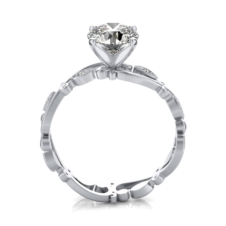 Floral Vine Engagement Ring