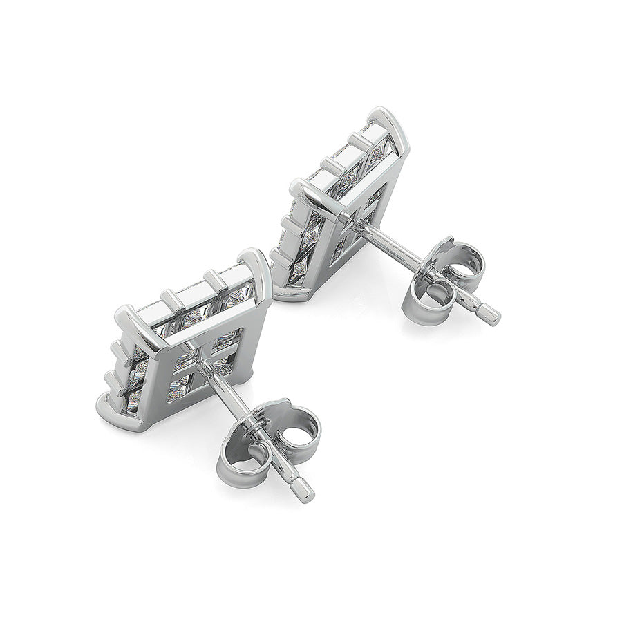 1.25 Ct. T.W. Cluster Stud Earrings