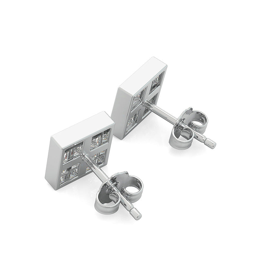 1.25 Ct. T.W. Cluster Stud Earrings