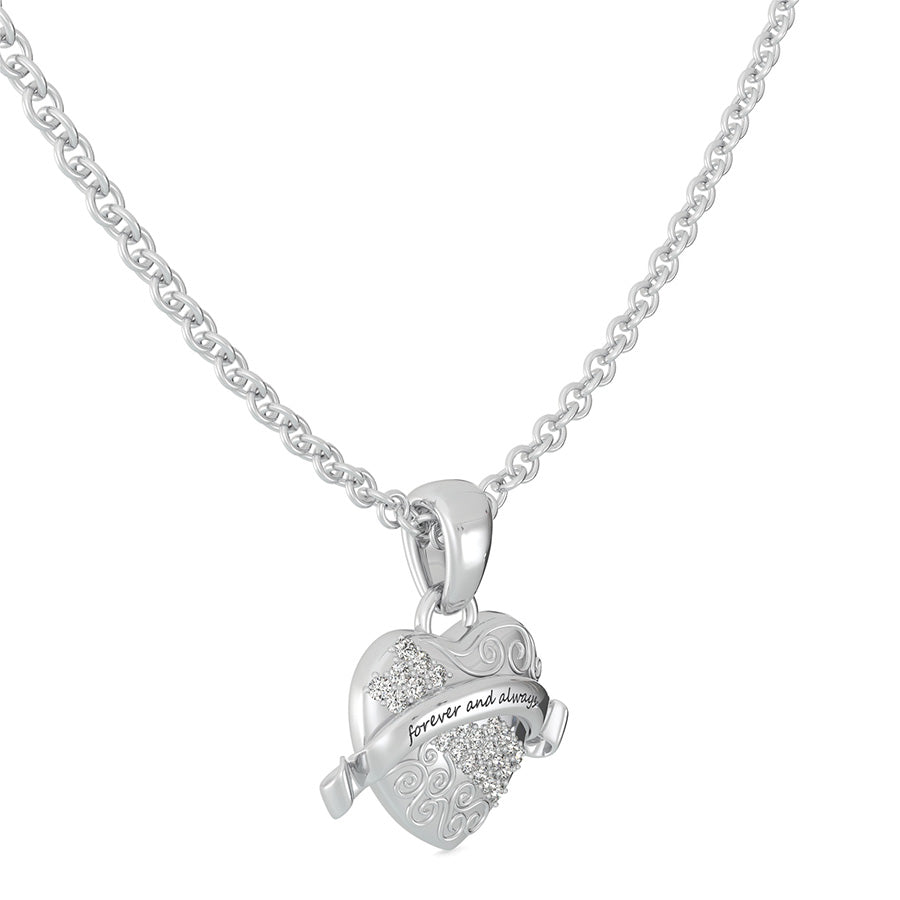 "Forever And Always" Heart Pendant