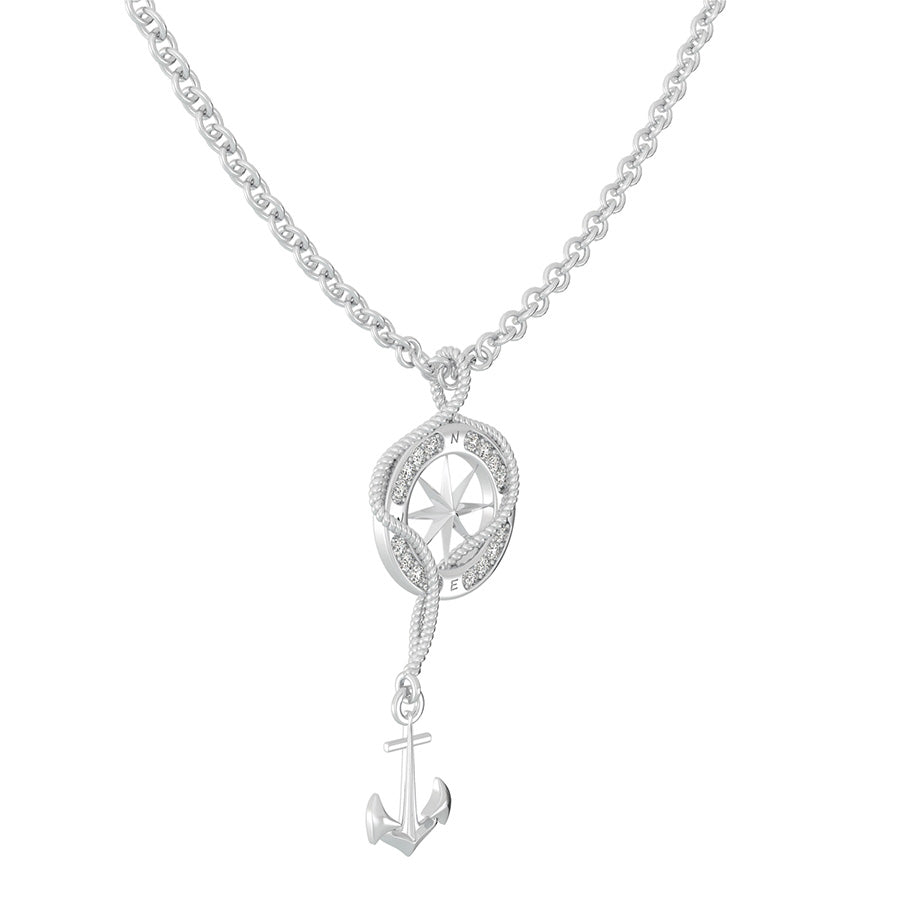 Compass And Anchor Pendant