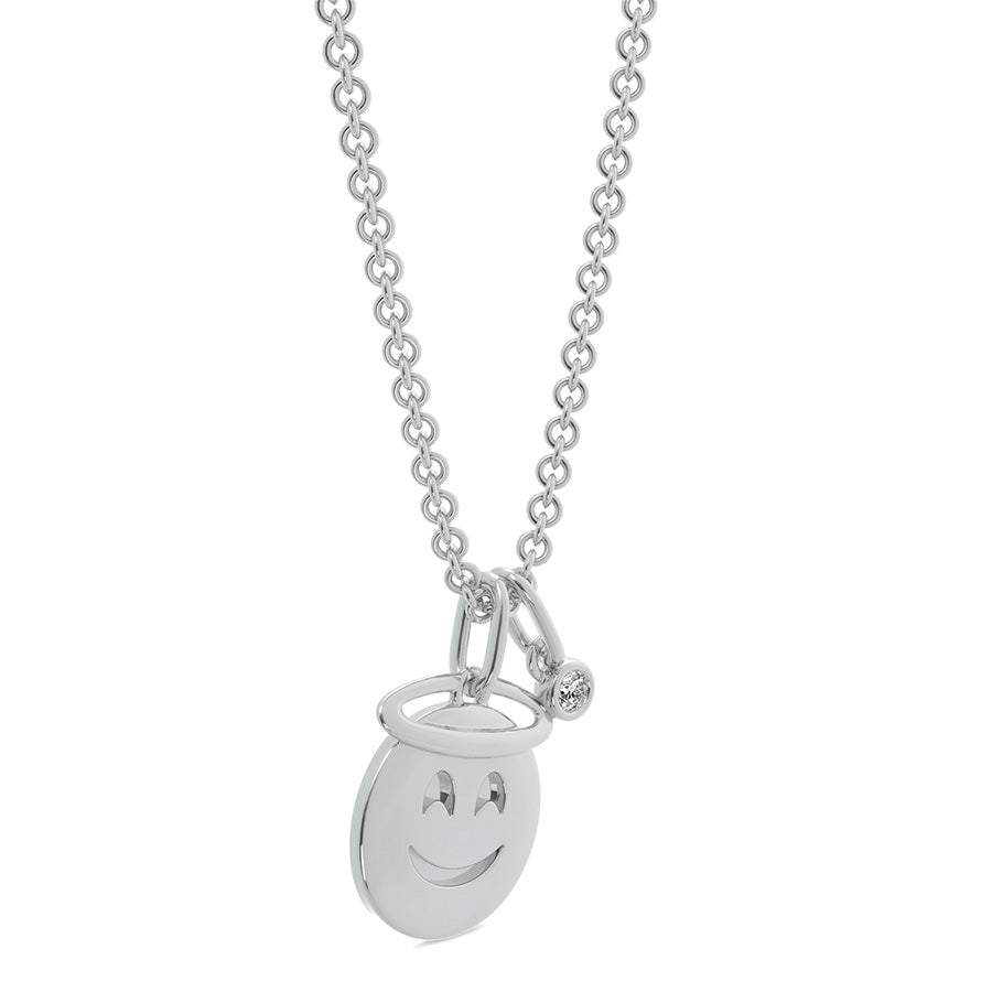Angel Emoji Disc Pendant