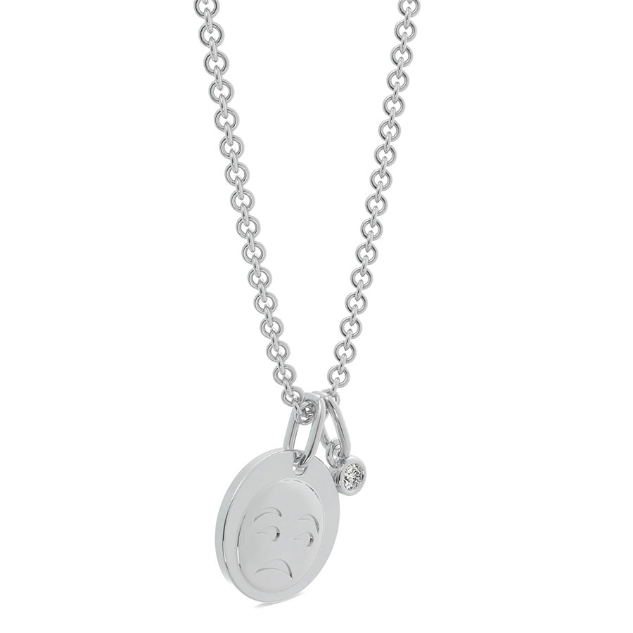 Unamused Face Disc Pendant